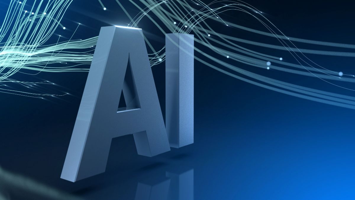 Big letters of "AI" with a blue background
